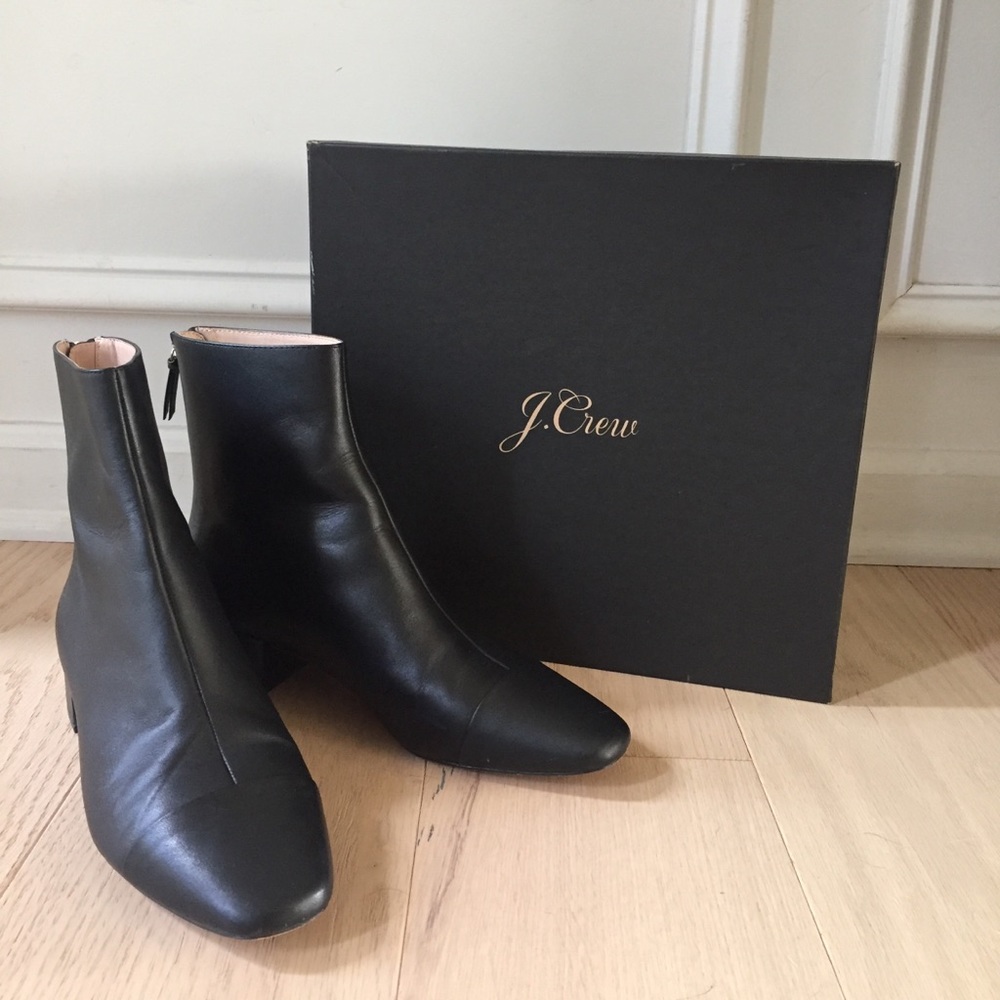 J. Crew Cap Toe Leather Boots